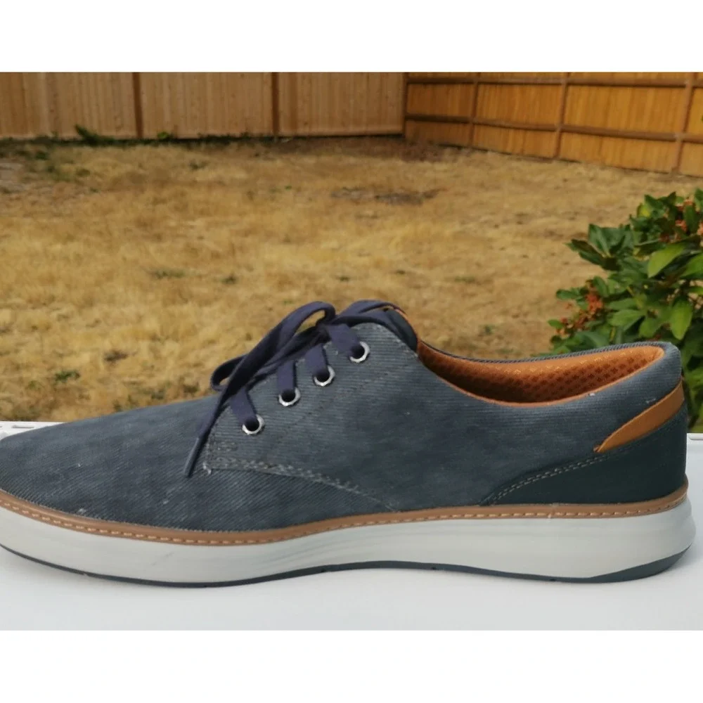 Skechers Men's Size 12 Moreno Ederson #65981W Navy Blue Canvas Oxford Shoes